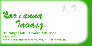 marianna tavasz business card